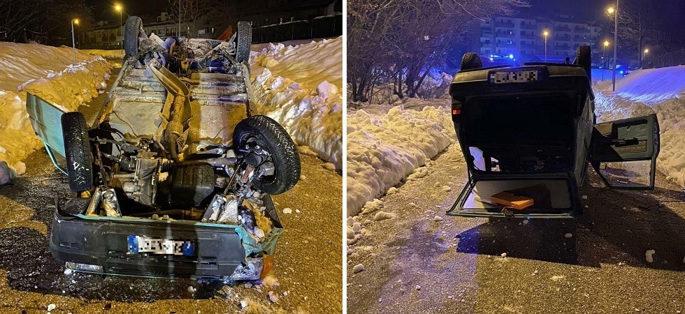 Perde il controllo dell’auto sulla neve e si ribalta: ragazza 22enne ricoverata in ospedale